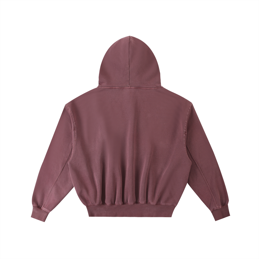 The Classic: Michael Jordan | Adult Frayed Enzyme Washed Fleece Hoodie | Burgundy