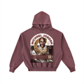 The Classic: Michael Jordan | Adult Frayed Enzyme Washed Fleece Hoodie | Burgundy