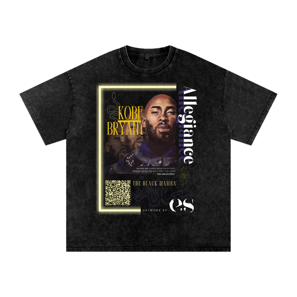 Allegiance: Black Mamba | Adult Snow Washed Oversized Tee | Black