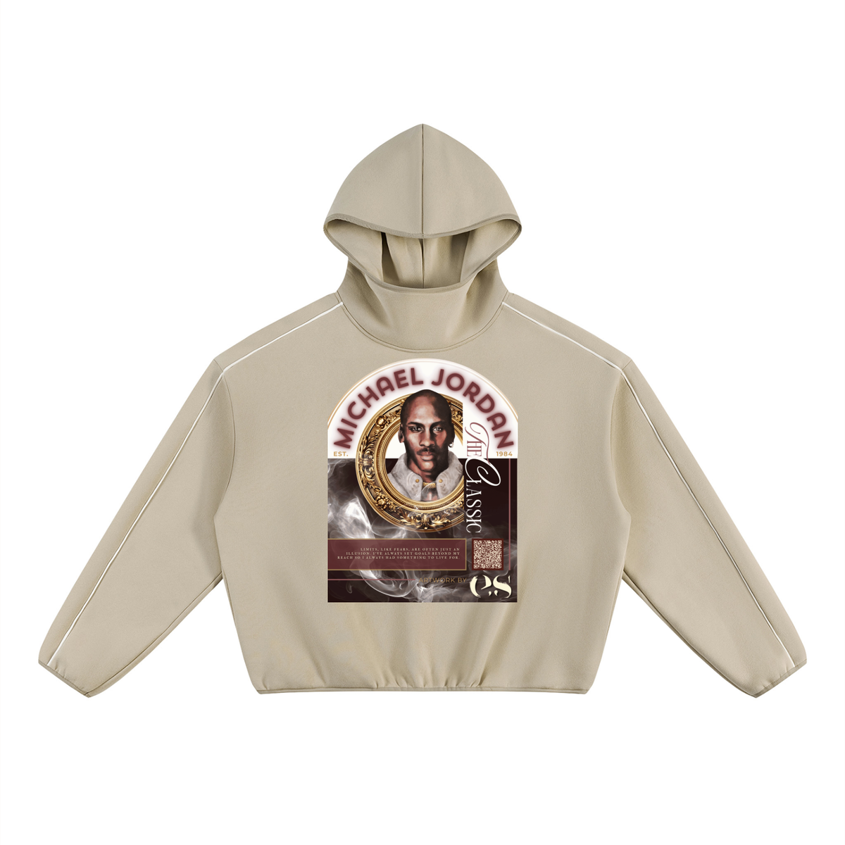 The Classic: Michael Jordan | Adult Boxy Fleece Hoodie | Beige