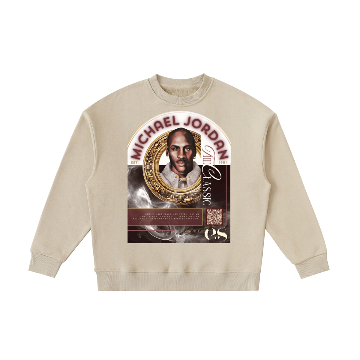 The Classic: Michael Jordan | Essential Fleece Kids' Crewneck Sweatshirt | Apricot