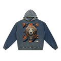 Steadfast Chicago Bears Adult Vintage Washed Gradient Fleece Hoodie | Navy
